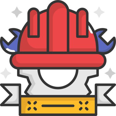 Basit vektör illüstrasyon kaskı 