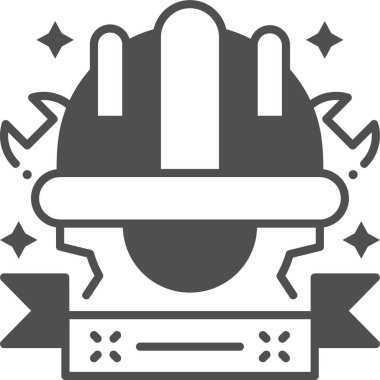 Basit vektör illüstrasyon kaskı 