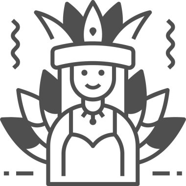 Basit vektör çizimi kadın kostümü