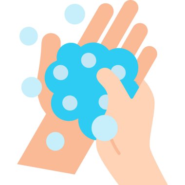 Basit vektör illüstrasyon el yıkaması