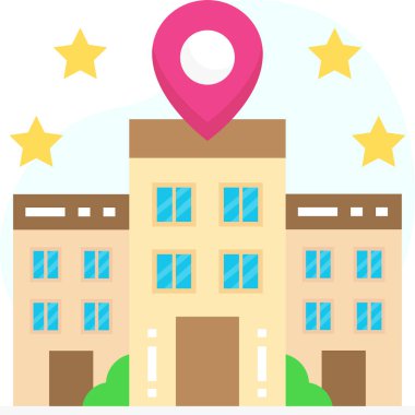 Basit vektör çizimi oteli