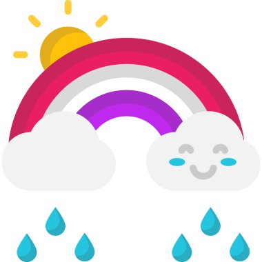 Basit vektör çizimi gökkuşağı 