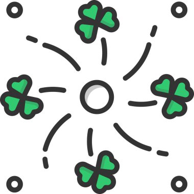 Basit vektör illüstrasyon havai fişekleri