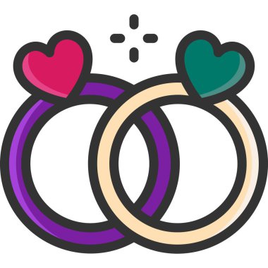 Basit vektör illüstrasyon aşk kavramı