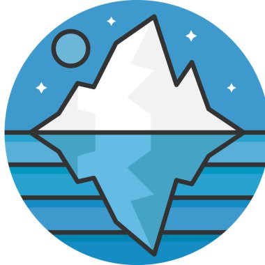 Basit vektör illüstrasyon buzulu