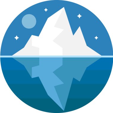 Basit vektör illüstrasyon buzulu