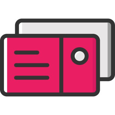 Basit vektör illüstrasyon kartpostalı