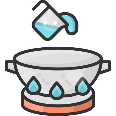 Basit vektör illüstrasyon pişirme