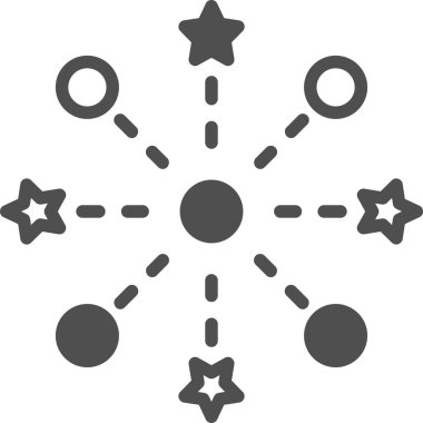 Basit vektör illüstrasyon havai fişekleri