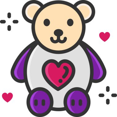 Basit vektör illüstrasyonu ayı