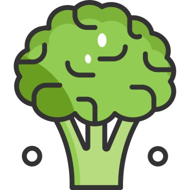 Basit vektör illüstrasyon brokolisi 