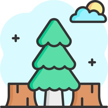 Basit vektör illüstrasyon tahribatı