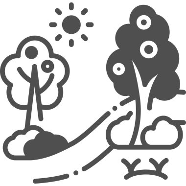 yeşil orman vektör illüstrasyonu 