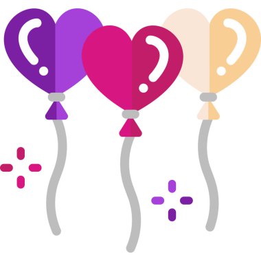 balonlar simge vektör illüstrasyonu 