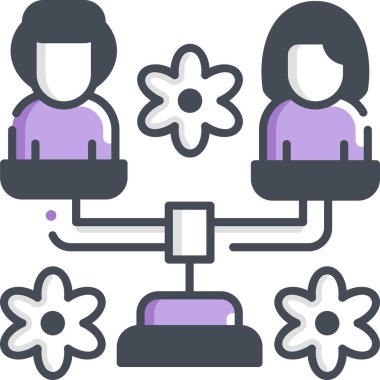 Basit vektör illüstrasyon eşitliği