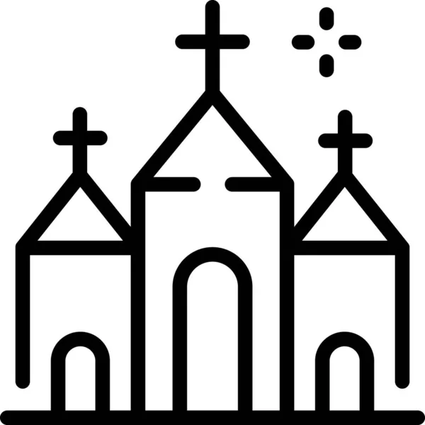 Icono Iglesia Vector Ilustración — Vector de stock