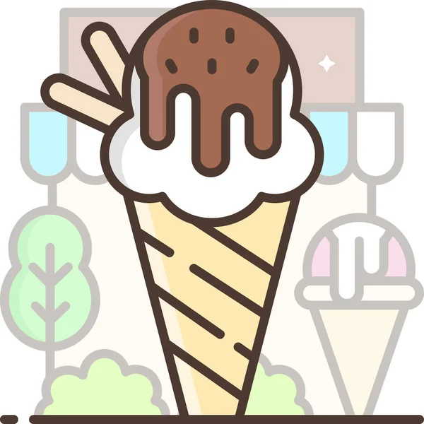 Jégkrém Vektor Illusztráció — Stock Vector
