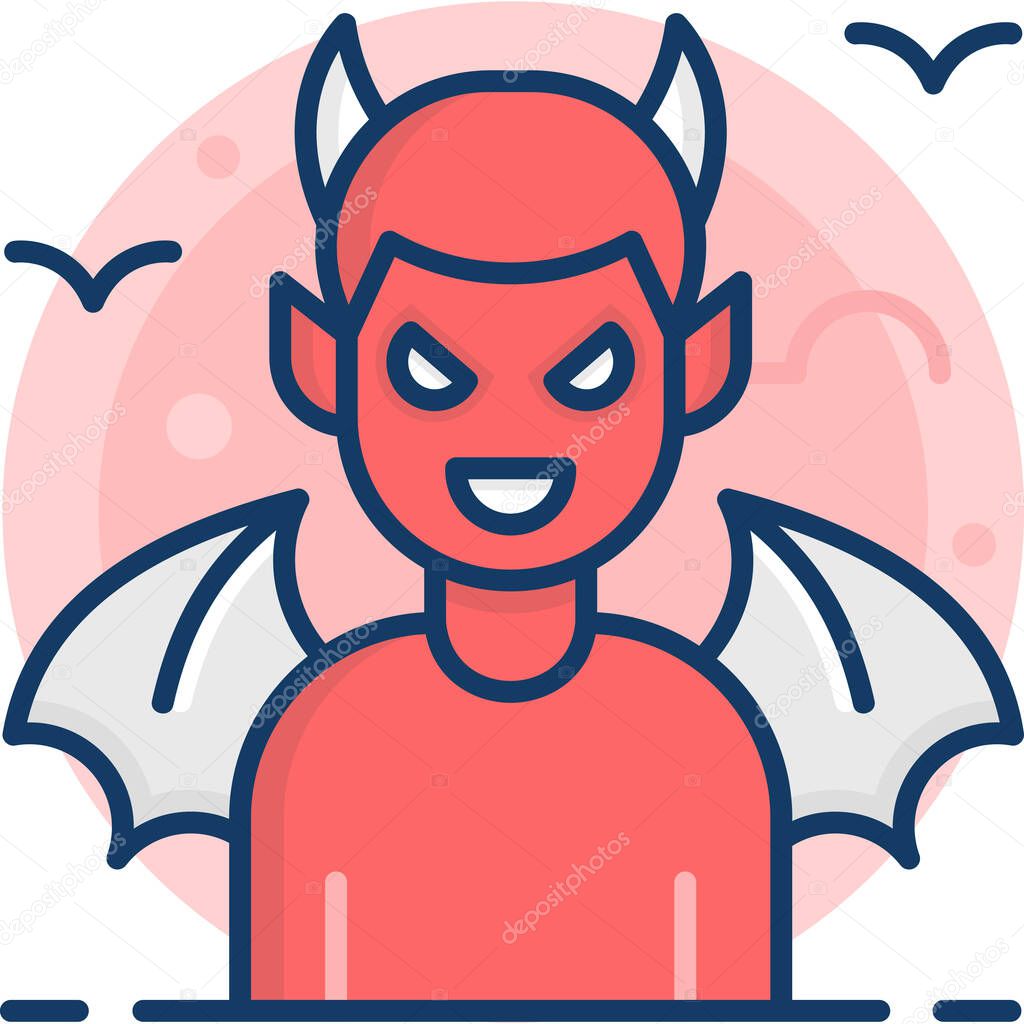 simple vector illustration devil