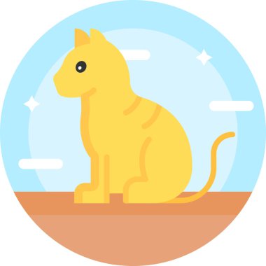 Basit vektör çizimi kedisi