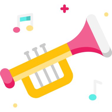 Basit vektör illüstrasyon trompeti