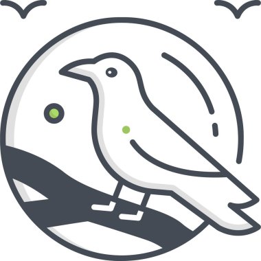 Basit vektör illüstrasyon kargası