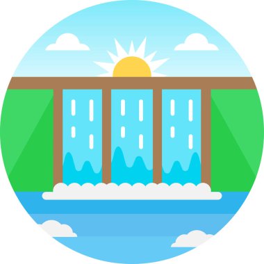 Basit vektör çizimi barajı