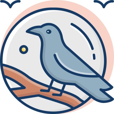 Basit vektör illüstrasyon kargası