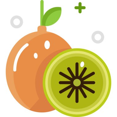 Basit vektör illüstrasyonu kiwi 