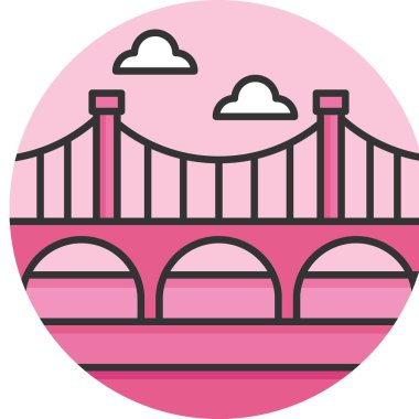 Basit vektör illüstrasyon köprüsü