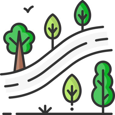 yeşil orman vektör illüstrasyonu 