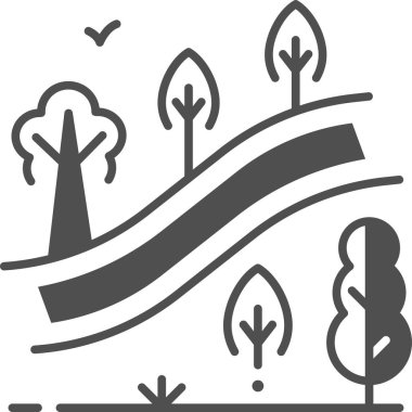 yeşil orman vektör illüstrasyonu 