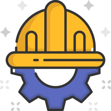 Basit vektör illüstrasyon kaskı 