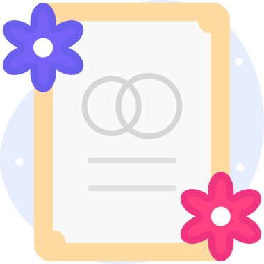 Basit vektör illüstrasyon daveti 