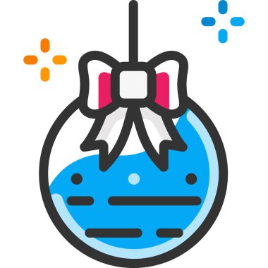 Basit vektör illüstrasyon noel topu