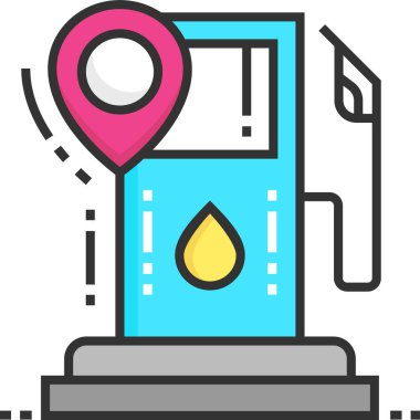 Basit vektör illüstrasyon petrol ranzası