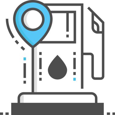 Basit vektör illüstrasyon petrol ranzası