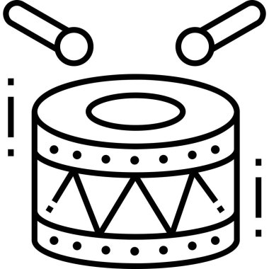 Basit vektör illüstrasyon davulu