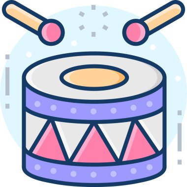 Basit vektör illüstrasyon davulu