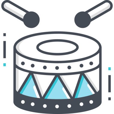 Basit vektör illüstrasyon davulu