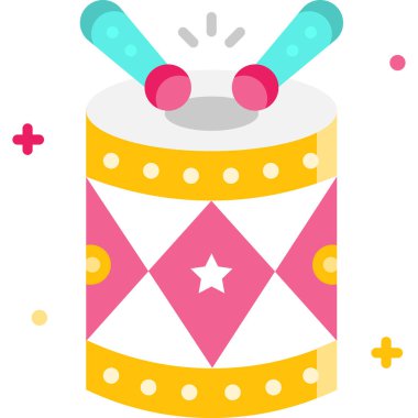 Basit vektör illüstrasyon davulu