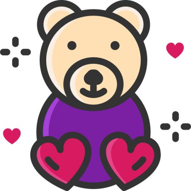 Basit vektör illüstrasyonu ayı