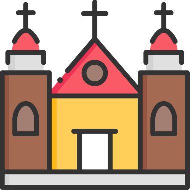 kilise simgesi vektör illüstrasyonu 
