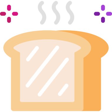 Basit vektör illüstrasyon tostu