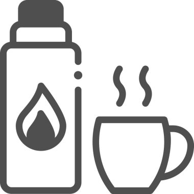 Basit vektör illüstrasyon termosu