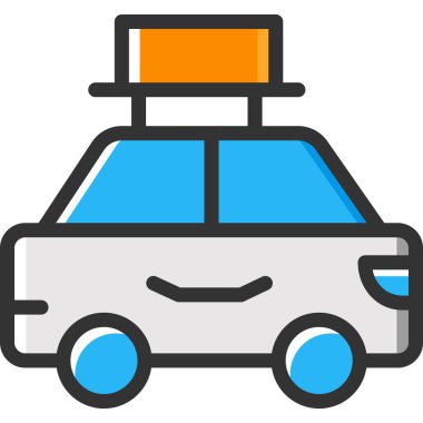 Basit vektör illüstrasyon arabası