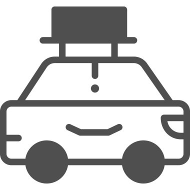 Basit vektör illüstrasyon arabası