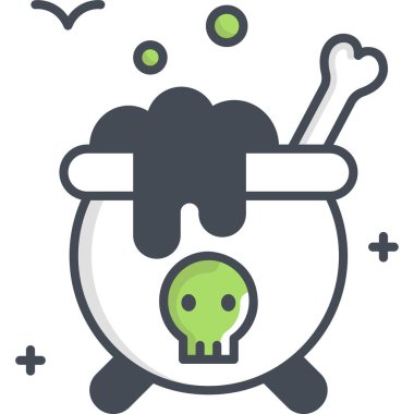 Basit vektör illüstrasyon kazanı