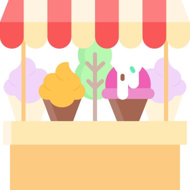 taze dondurma vektör illüstrasyonu 