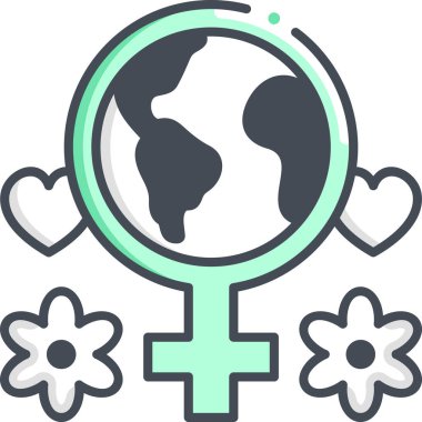 Basit vektör illüstrasyonu Uluslararası Kadınlar Günü