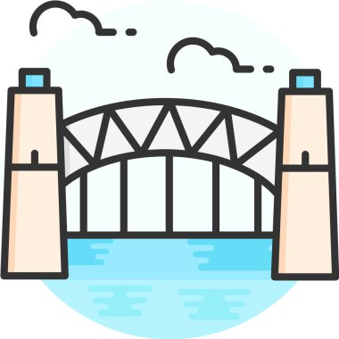 Basit vektör çizimi Sydney liman köprüsü